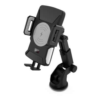 2019 New smart auto clamping wireless car charger mount fast wireless car charger with infrared sensor phone holder