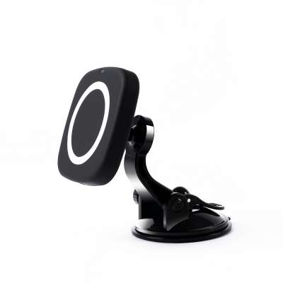 2019 New car accessories 10W wireless car charger mount design 360 free rotation magnetic phone holder