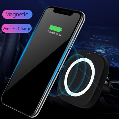 Universal Quick  Magnetic Stand for Mobile Phone Air Vent Holder with Fast Wireless Charger Car Charging Mount